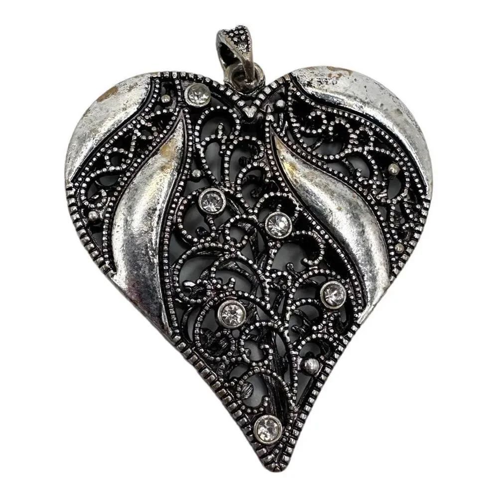 Heart Pendant silver, flawed 